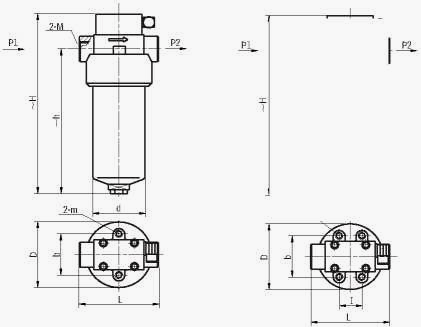 ZU-H、QU-H系列壓力管路過濾器管路連接